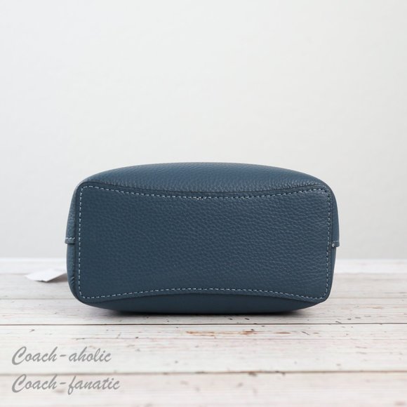 Coach C7266 Mini Town Bucket Bag Leather Crossbody in Denim - Picture 11 of 11